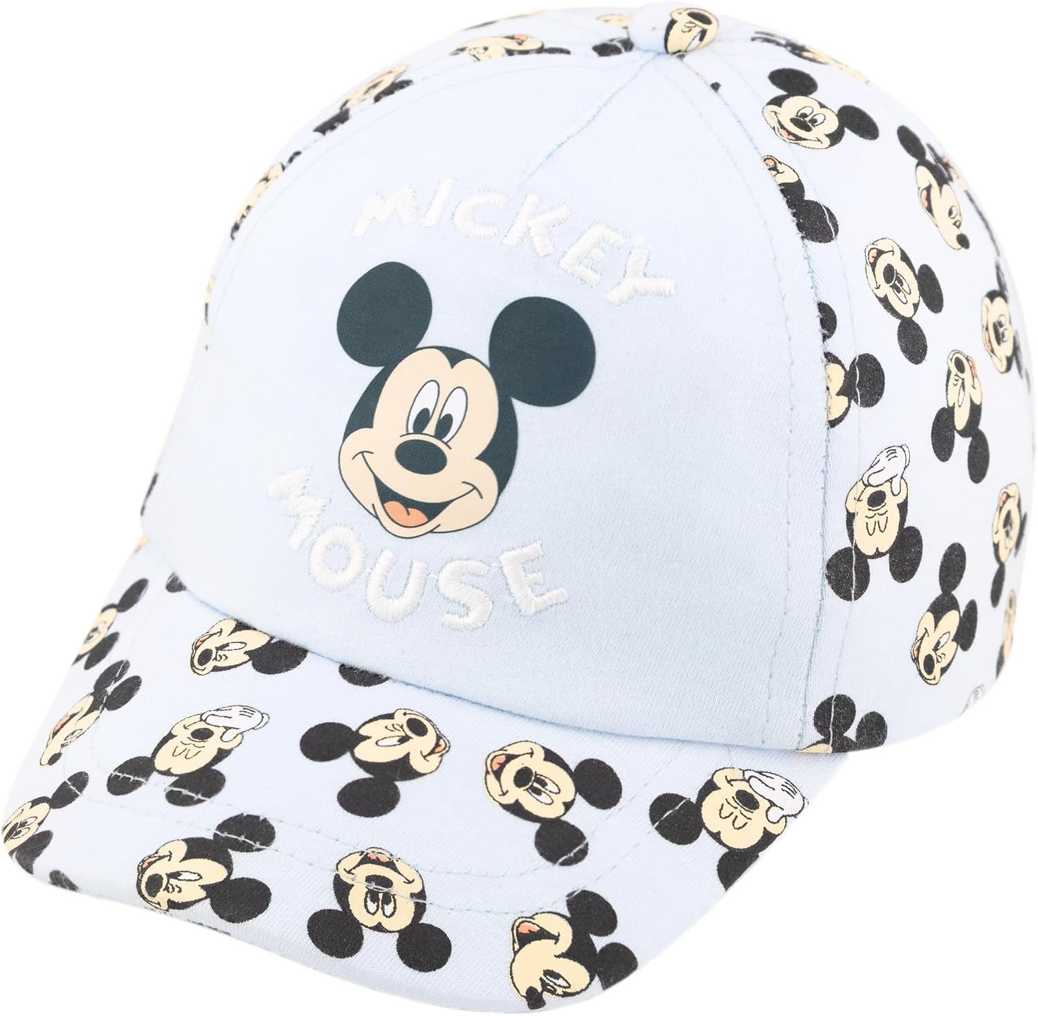 Disney Mickey Mouse Toddler Baseball Hat – Kids Cotton Adjustable Cap with All-Over Character Print – Sun Hat for Boys & Girls Ages 2-6 Red, Blue