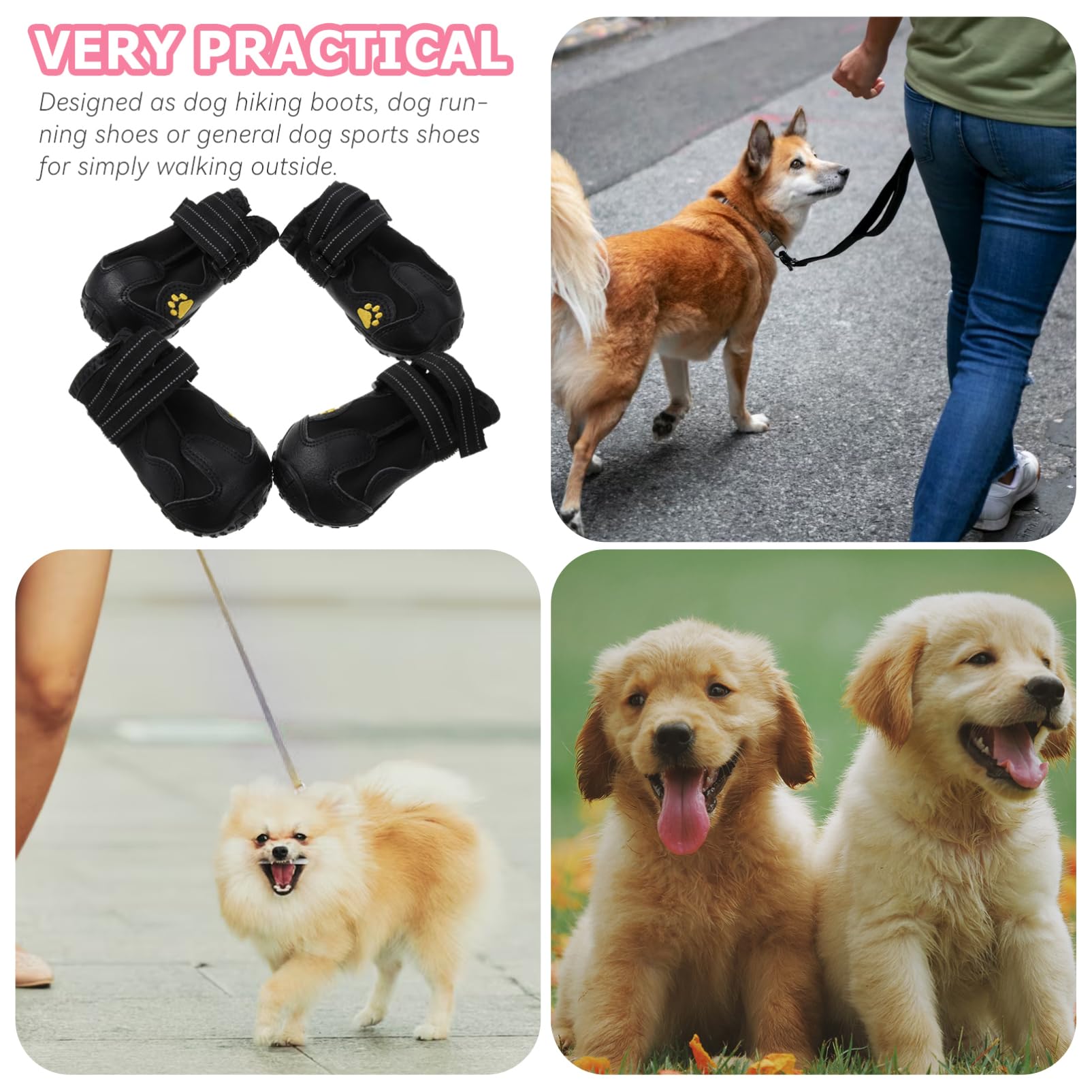 Mipcase 4 Piezas Perro Mascota Zapatos De Invierno Zapatos para Mascotas para El Verano Zapatos para Perros Botas para Perros Zapatos De Perro De Invierno Pata De Perro Cachorro