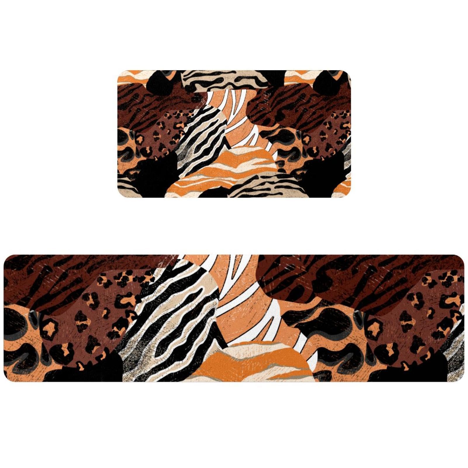 Tapete de cocina para pasillo y cuarto de lavado VAPOKF con estampado animal print
