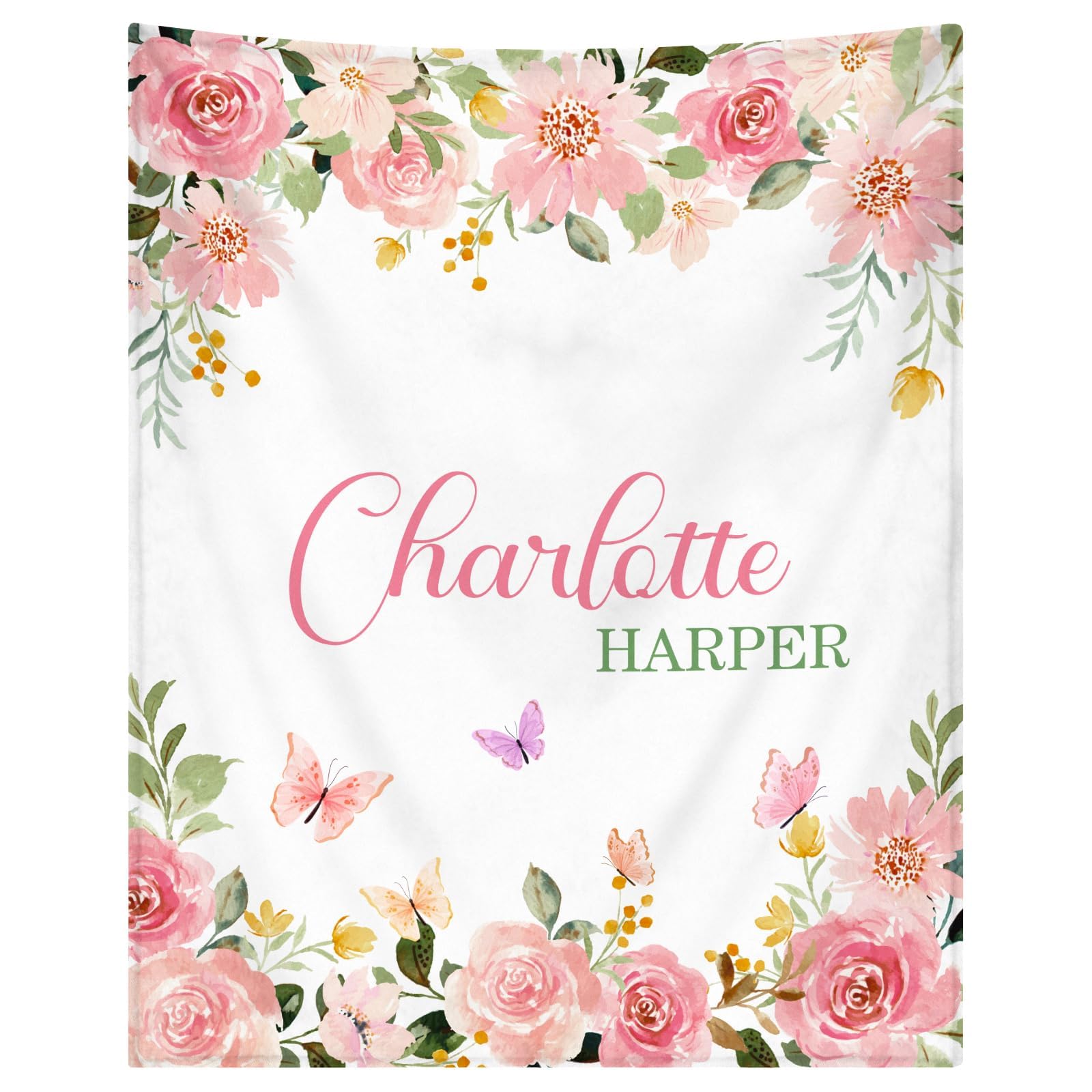 Personalized Baby Blankets For Girls Women Custom Baby Blanket
