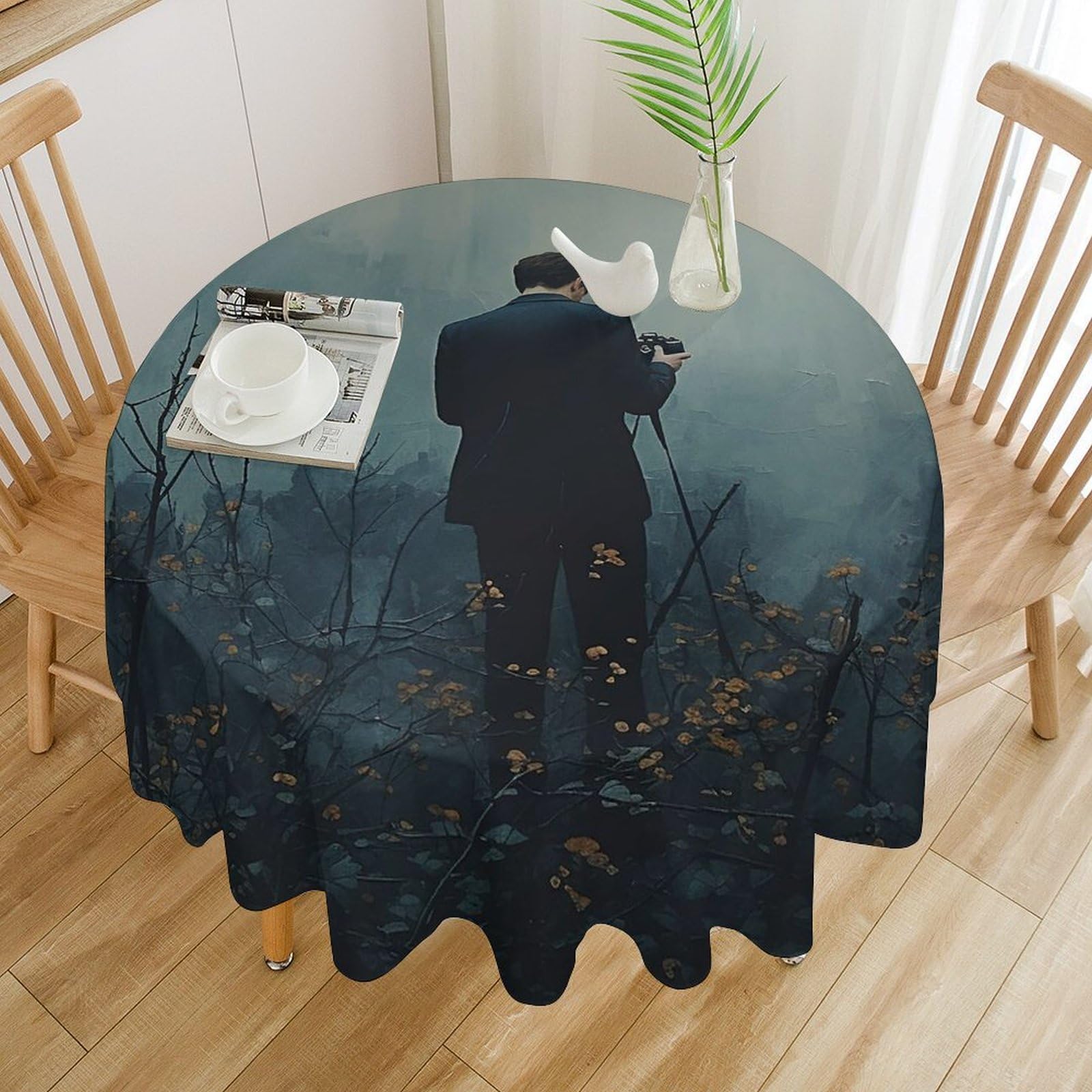 Nappe ronde imperméable anti-huile de 152 cm pour éliminer les taches de vos banquets