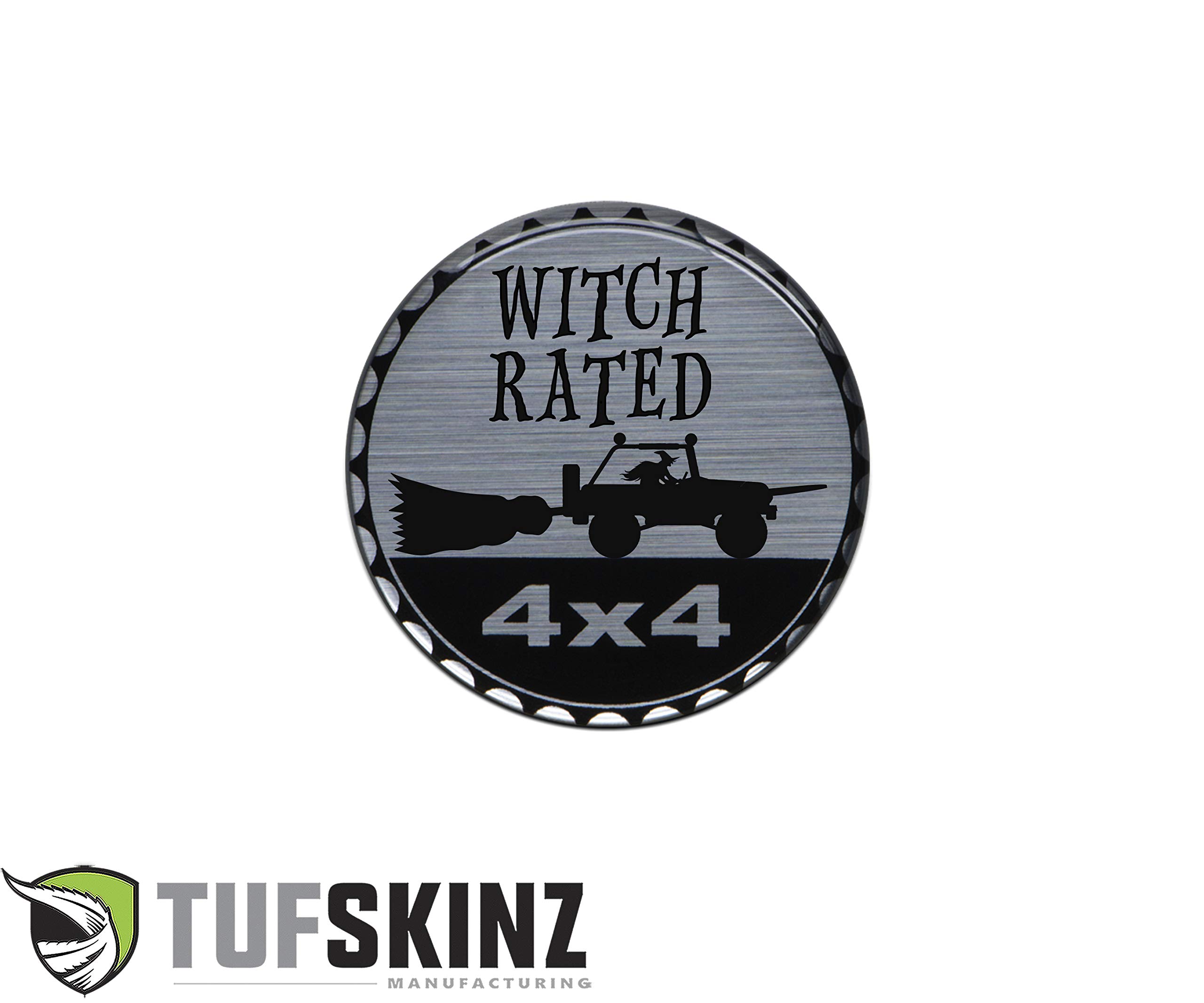 Rated Badge - Brushed Silver - Compatible with Jeep - 1 Piece