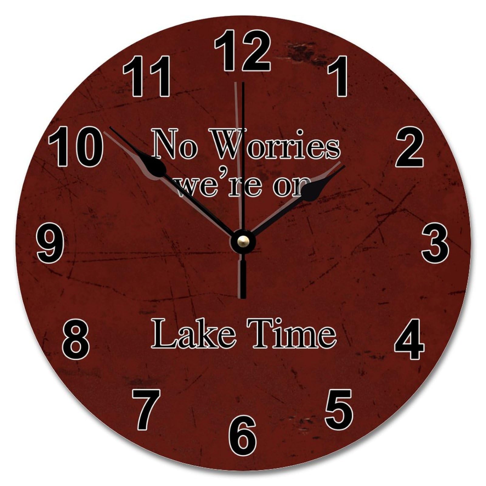 Horloge murale en bois à offrir comme cadeau de Noël ou pour une décoration de chalet