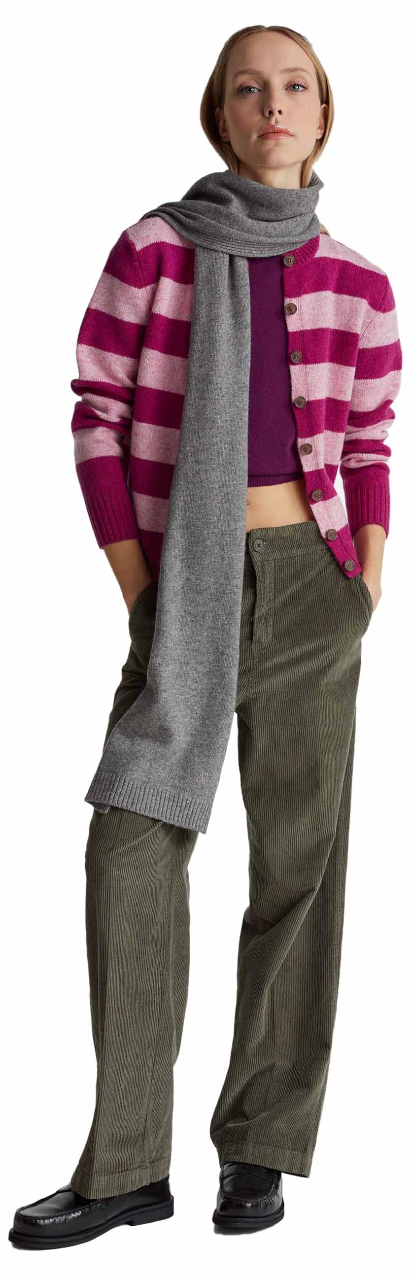 United Colors of Benetton Damen Maglia Coreana M/L 103me5014 Strickjacke