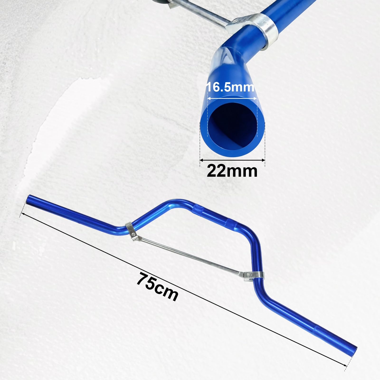 JRL Manubrio medio da 7/8", adatto per ATV, Pit Dirt Bike, fuoristrada, moto da fuoristrada, blu