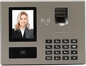 Relógio de Ponto 4 Em 1 Cartão de Senha de Impressão Digital Com Reconhecimento Facial Chinês e Inglês Máquina de Atendimento de Funcionários Máquina de Cartão de Ponto de