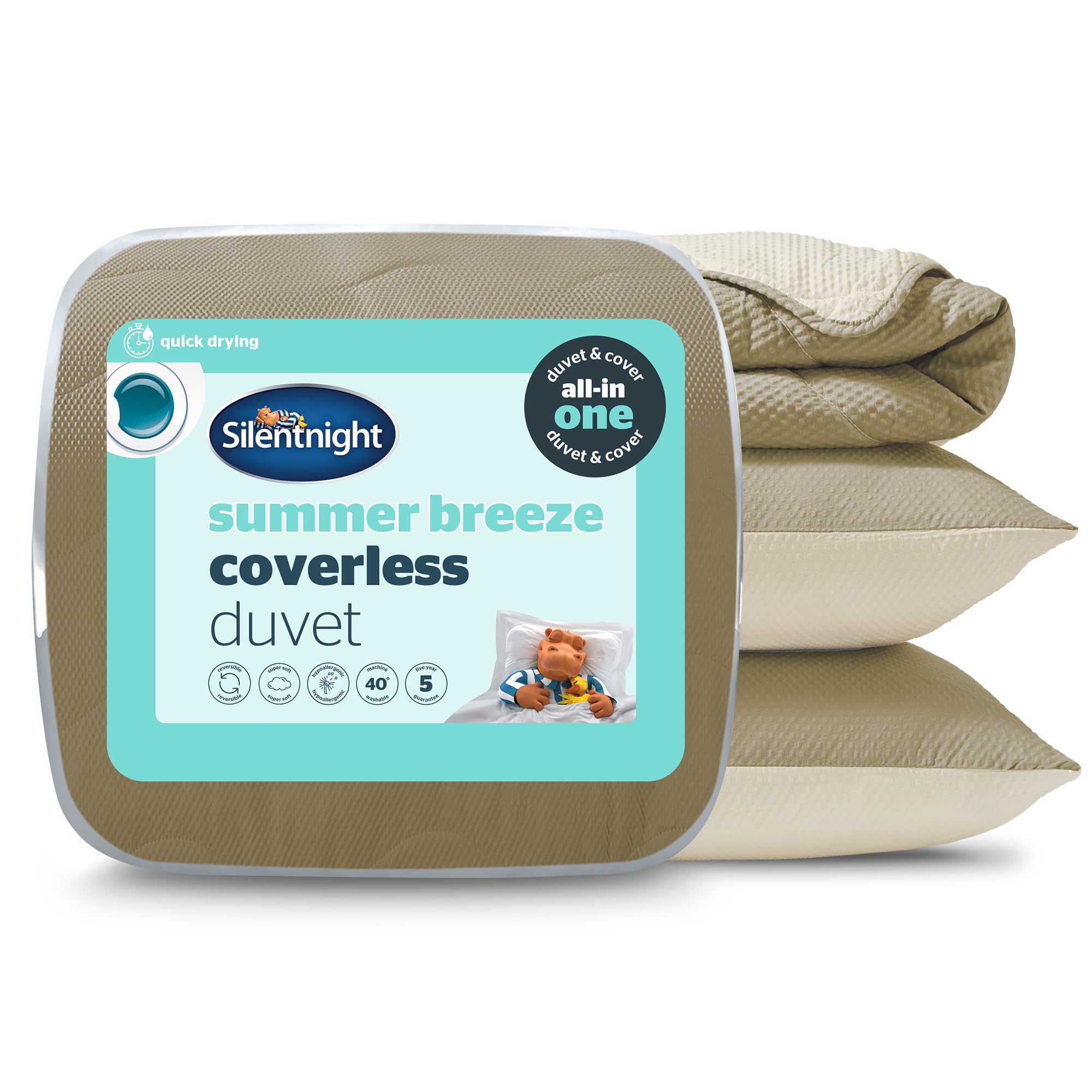 Silentnight Summer Breeze 4.5 Tog Coverless (Sage/Cream) Cream, Sage