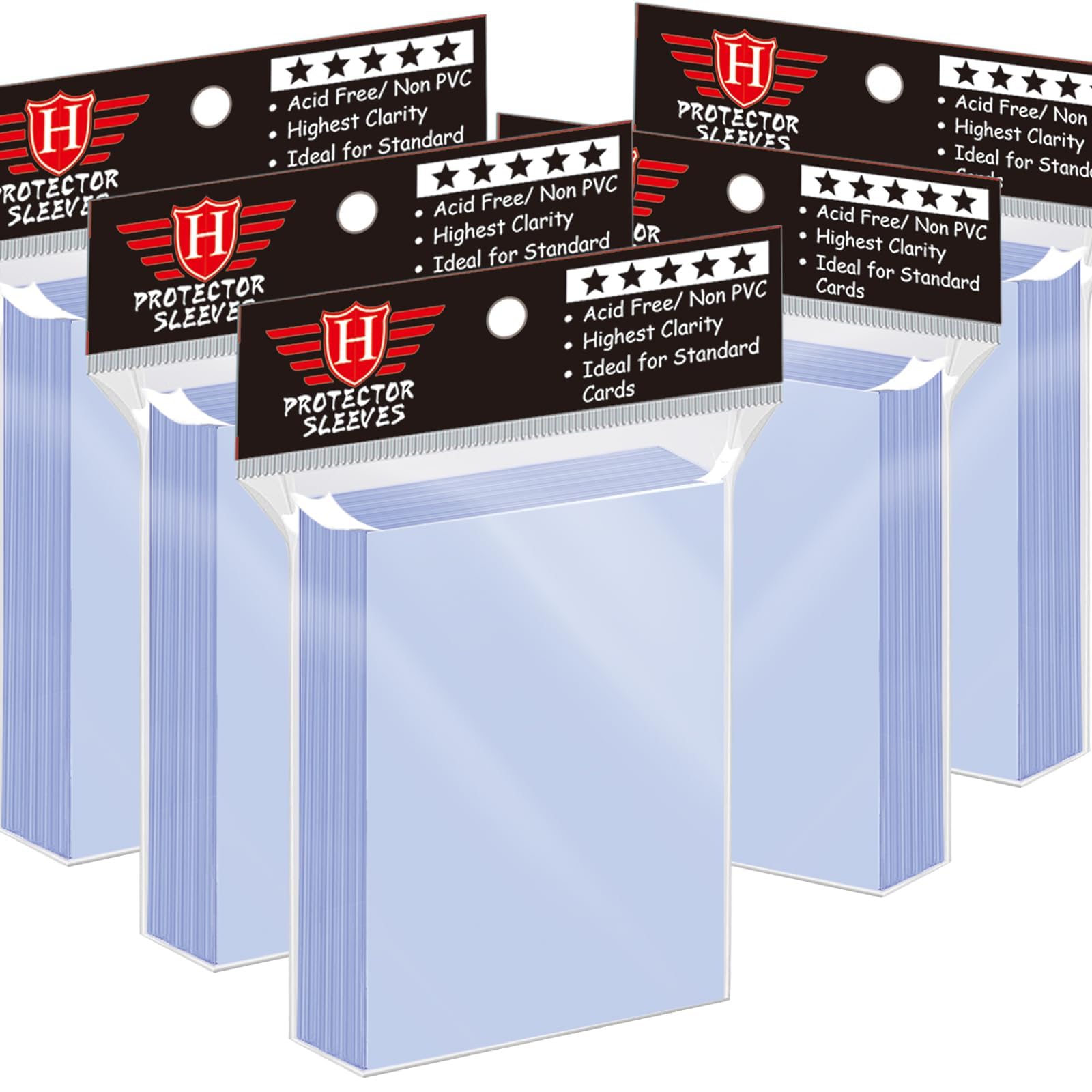 Homthy 500 PCS Soft Plastic Card Sleeves for Trading Cards