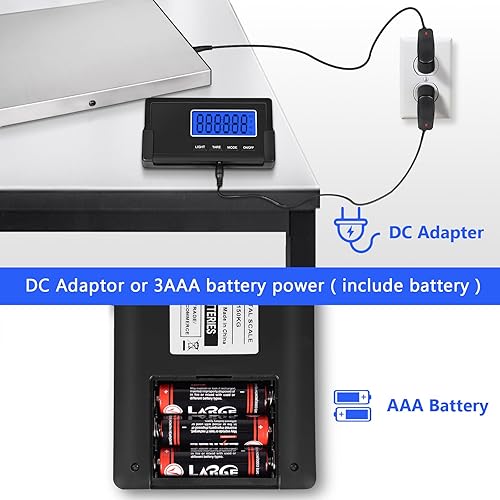 Miniatura 5 de THINKSCALE Báscula de envío, báscula postal digital de acero inoxidable de alta resistencia de 397 libras con pantalla inalámbrica, báscula de