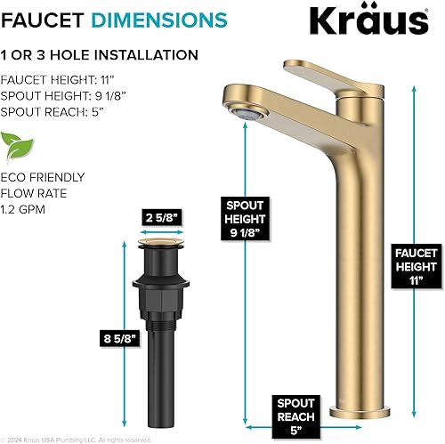 Miniatura 89 de KRAUS Indy - Grifo de baño con sensor sin contacto con caja de control y mezclador de temperatura en acero inoxidable sin manchas, KSB-10001SFS