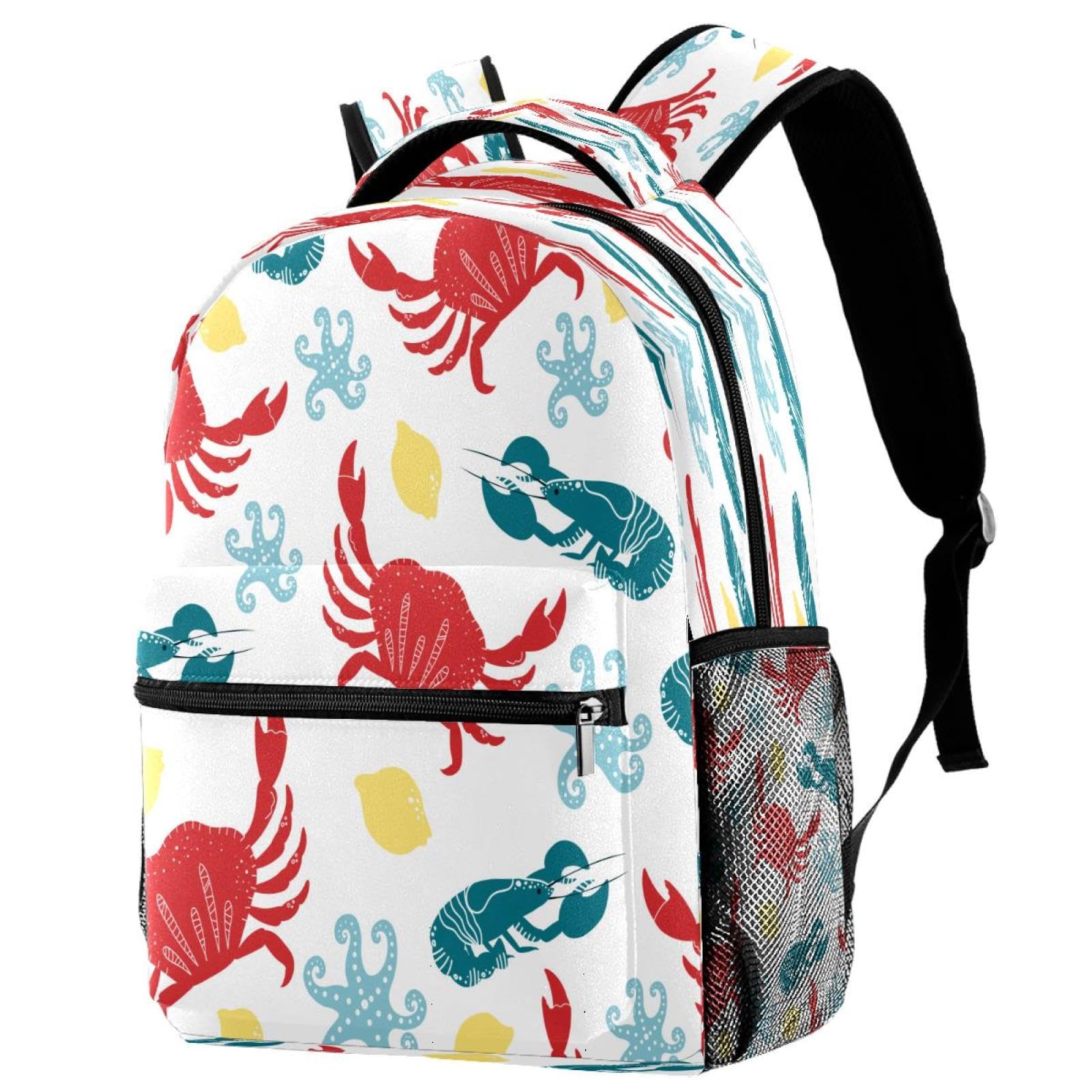 Sac à dos imprimé crabe et pieuvre multicolore 40cm - 7