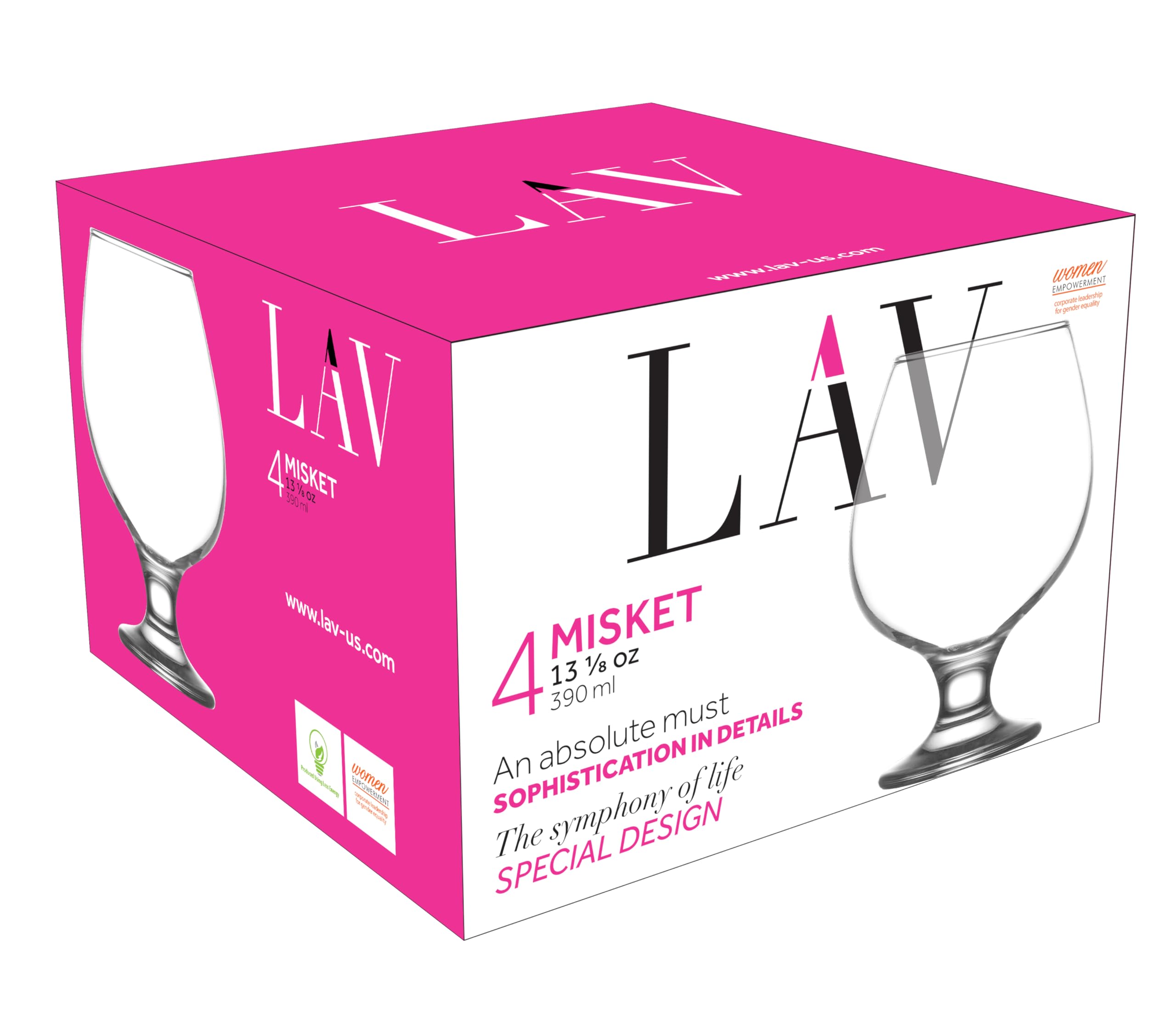 lav Brandy Snifters - Set di 6 bicchieri da cognac 375,6 g, bicchieri da brandy per liquori, bicchieri trasparenti da degustazione di birra, regalo per la festa del papà, made in Europe