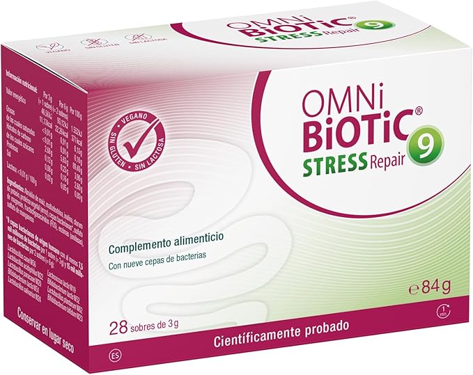 OMNi BiOTiC Stress Repair: Probiótico vegano para fortalecer la flora intestinal y reducir el estrés