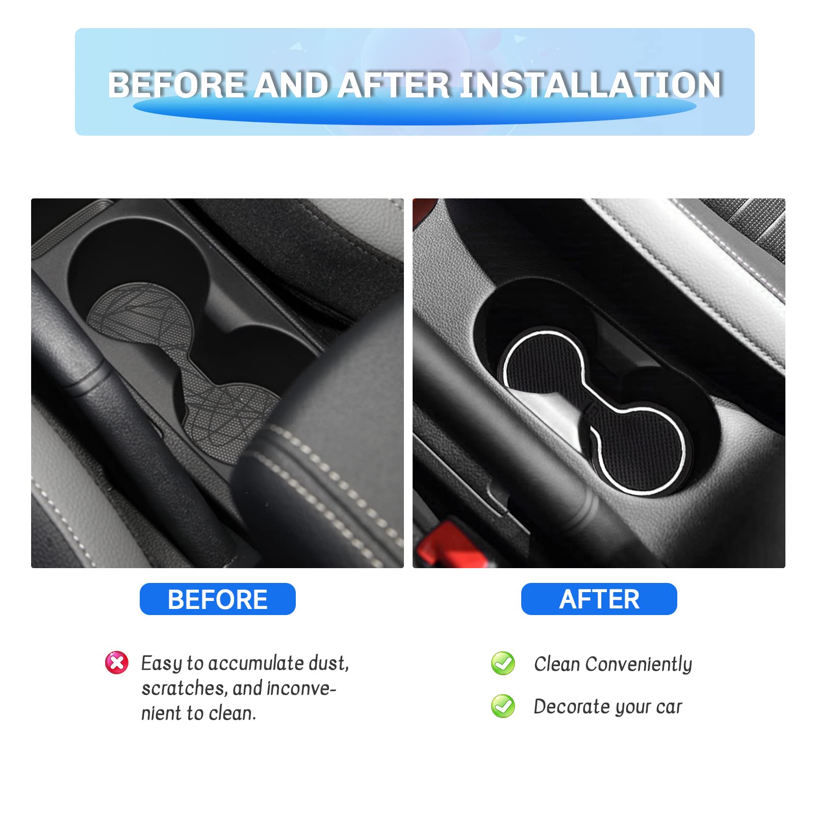 Tappetini In Gomma Per Kia Stonic 2018-2024 | Antiscivolo Per Console, Portabicchieri E Porte - Foto 2