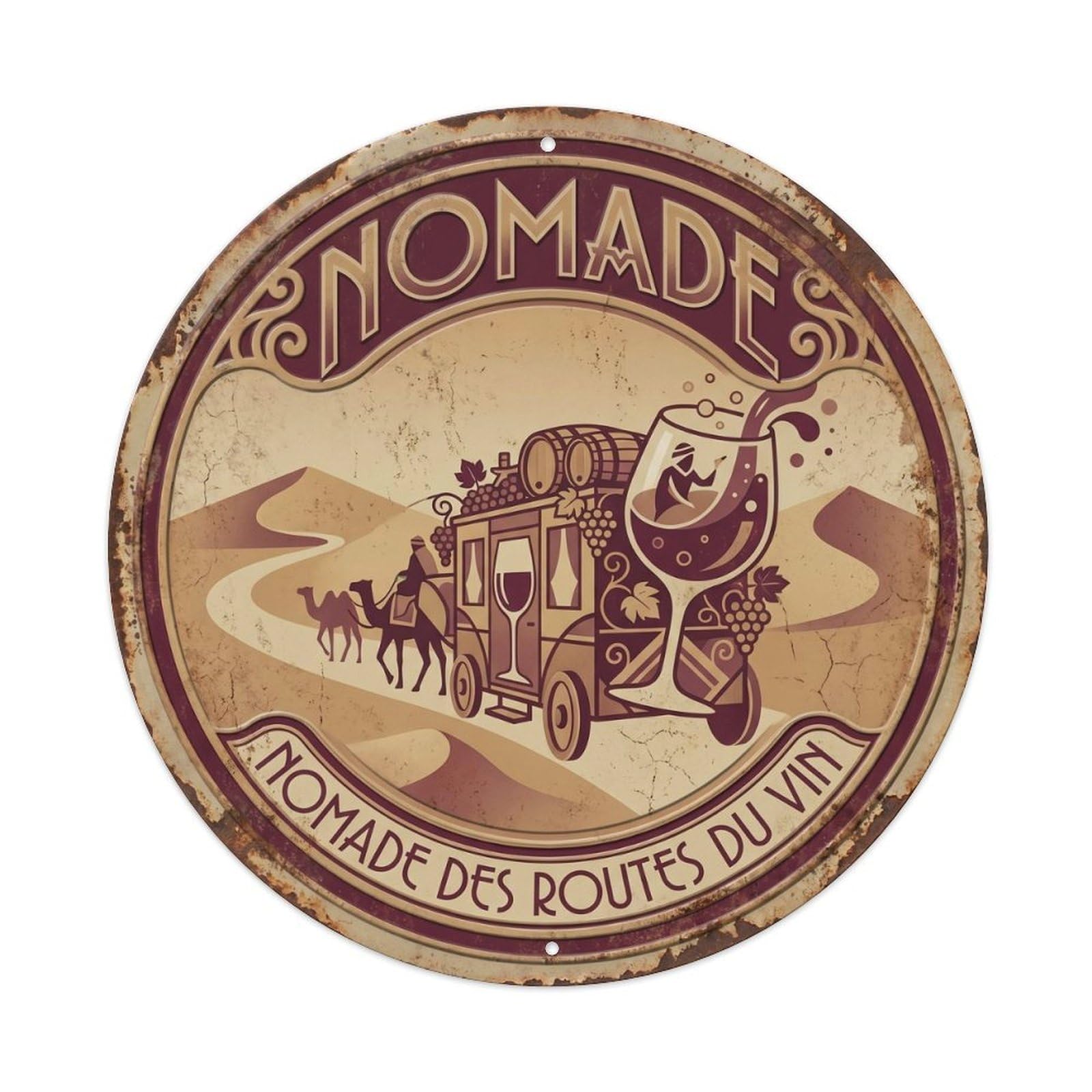 Nomad Humorous Mancave Nomad Vintage Metal Tin Sign Plaque Wall Decor for Cafe, Club Bar, Office, Garden Metal Poster 8x8Inch