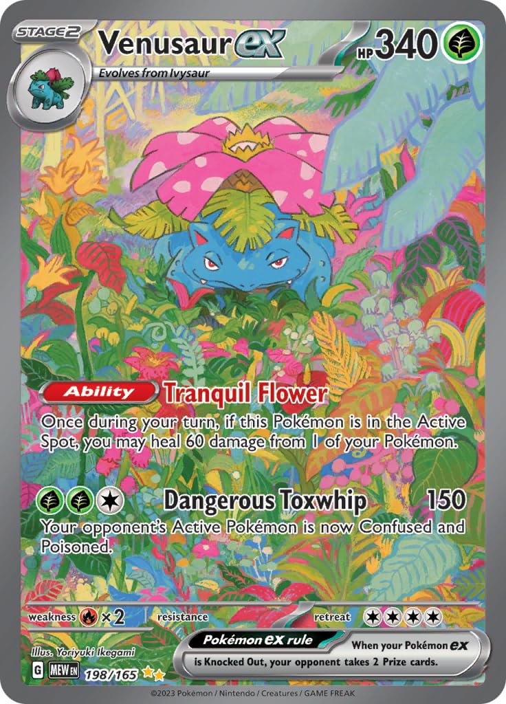 Amazon.com: Pokemon - Venusaur ex 198/165 - Pokemon 151