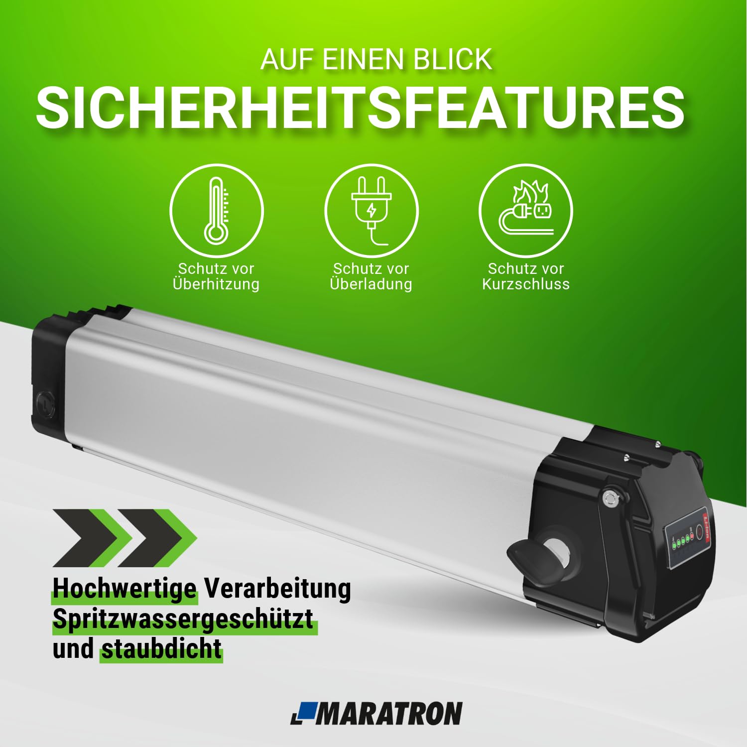 Maratron Ersatz-Akku 36V 13Ah (468Wh) für swemo SW200, Pegasus D3E, AGOGS lowstep, LEVIT chilo, u.a.
