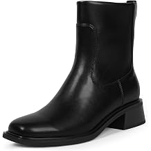 Ankle Boots for Women Square Toe Low Heel Boots