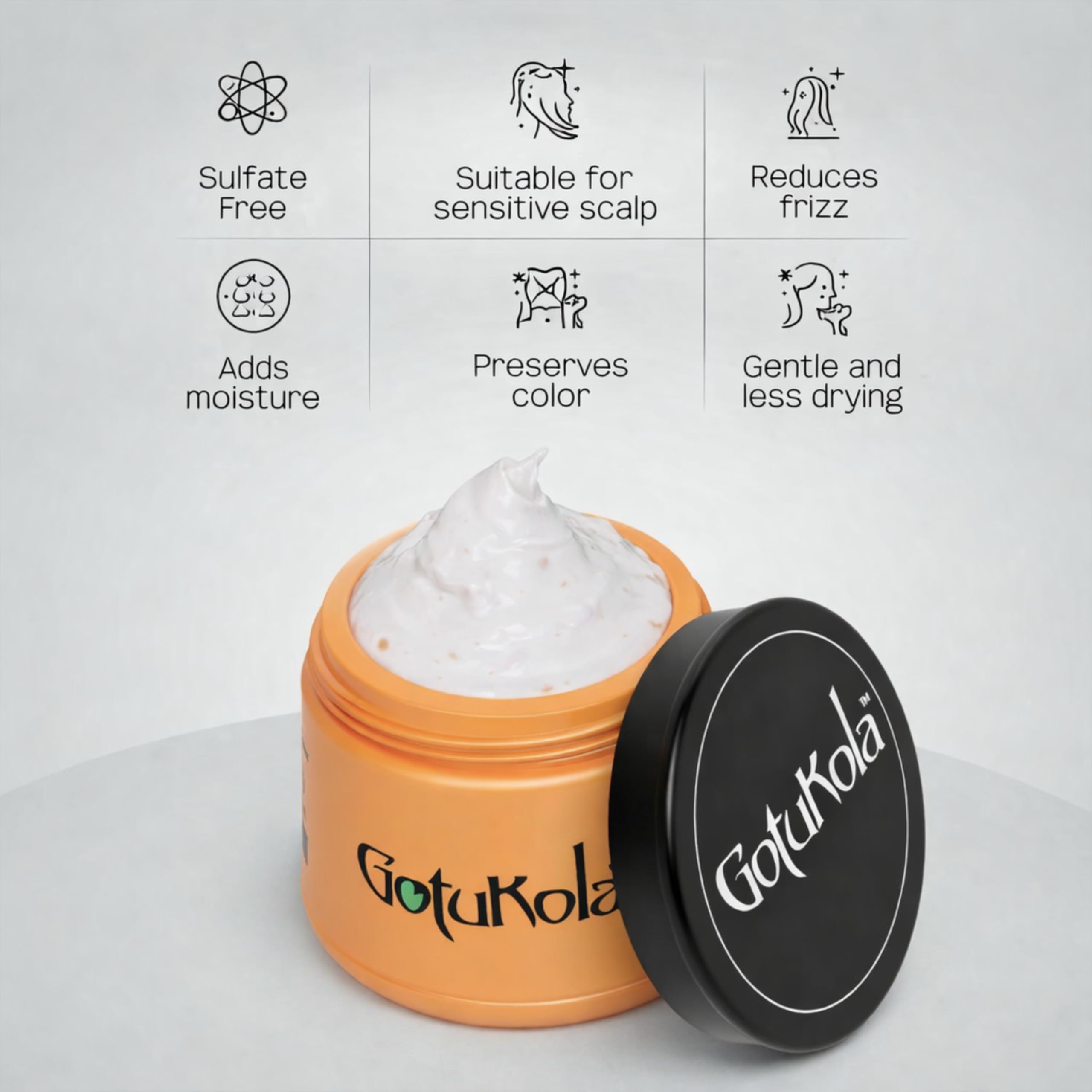 Gotukola Keratin Hair Mask for Dry Damaged Hair – Deep Conditioner