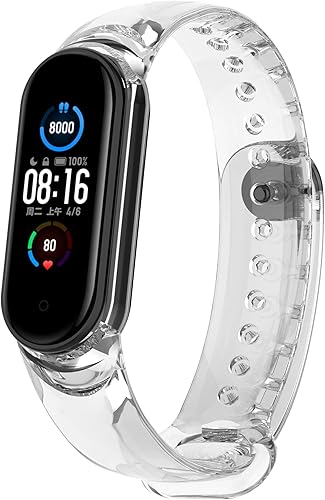 Senter Correa de repuesto de silicona suave para Xiaomi Mi Band 5 Mi Band 6 Smart Watch