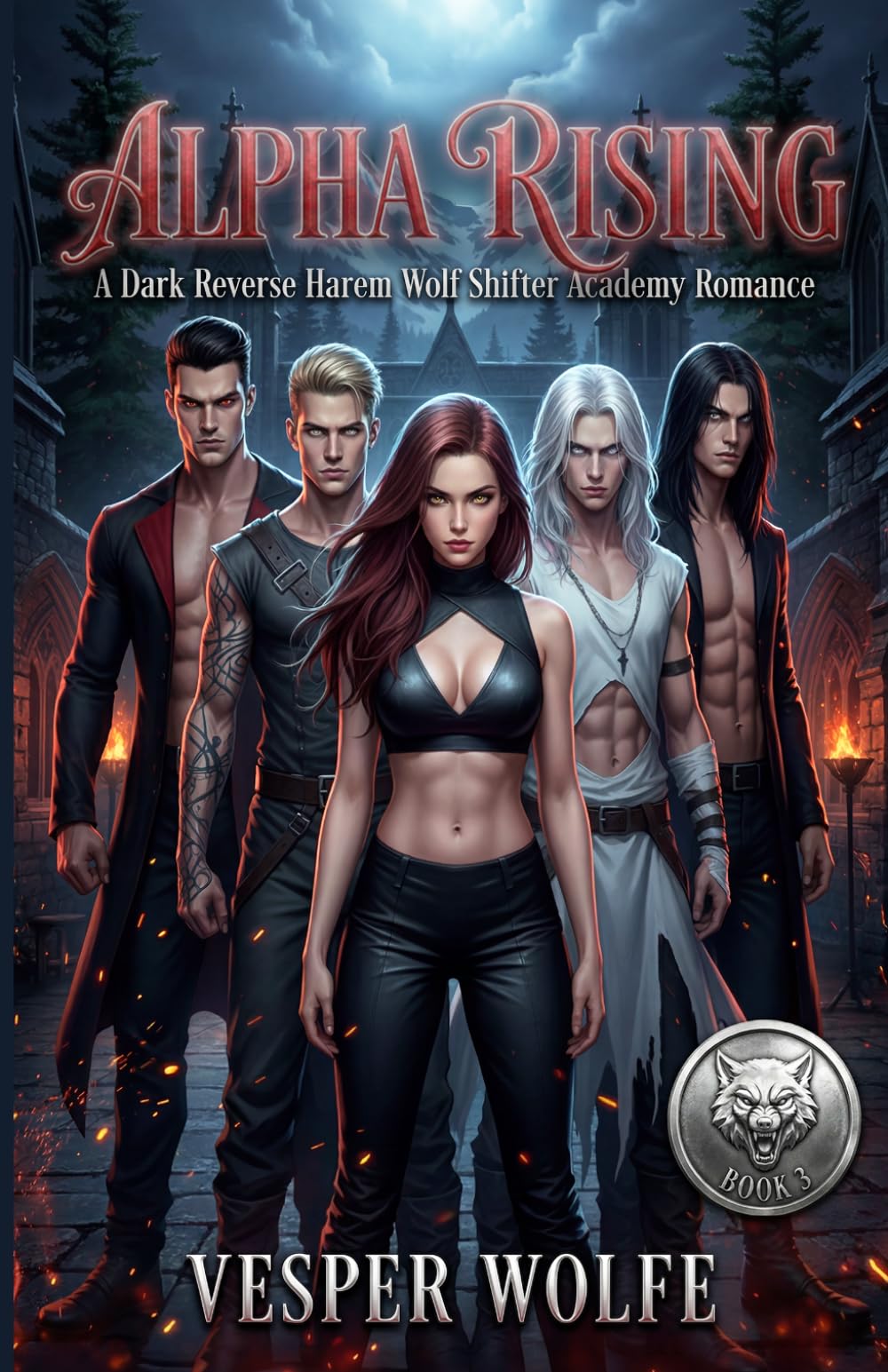 Alpha Rising: A Dark Reverse Harem Wolf Shifter Academy Romance: 3 (Feral Pack Academy)