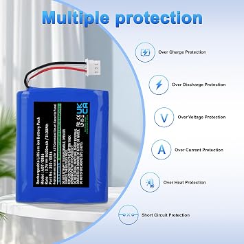 8400mAh 300-10186 Replacement Battery Compatible with ADT Command Smart Security Panel ADT5AIO-1 ADT5AIO-2 ADT5AIO-3 ADT7AIO-1