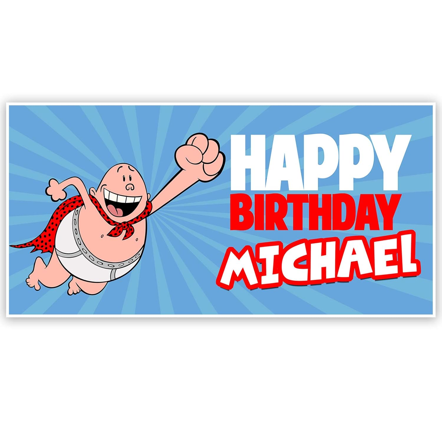 Amazon.com: Captain Underpants Birthday Personalized Banner : Handmade ...