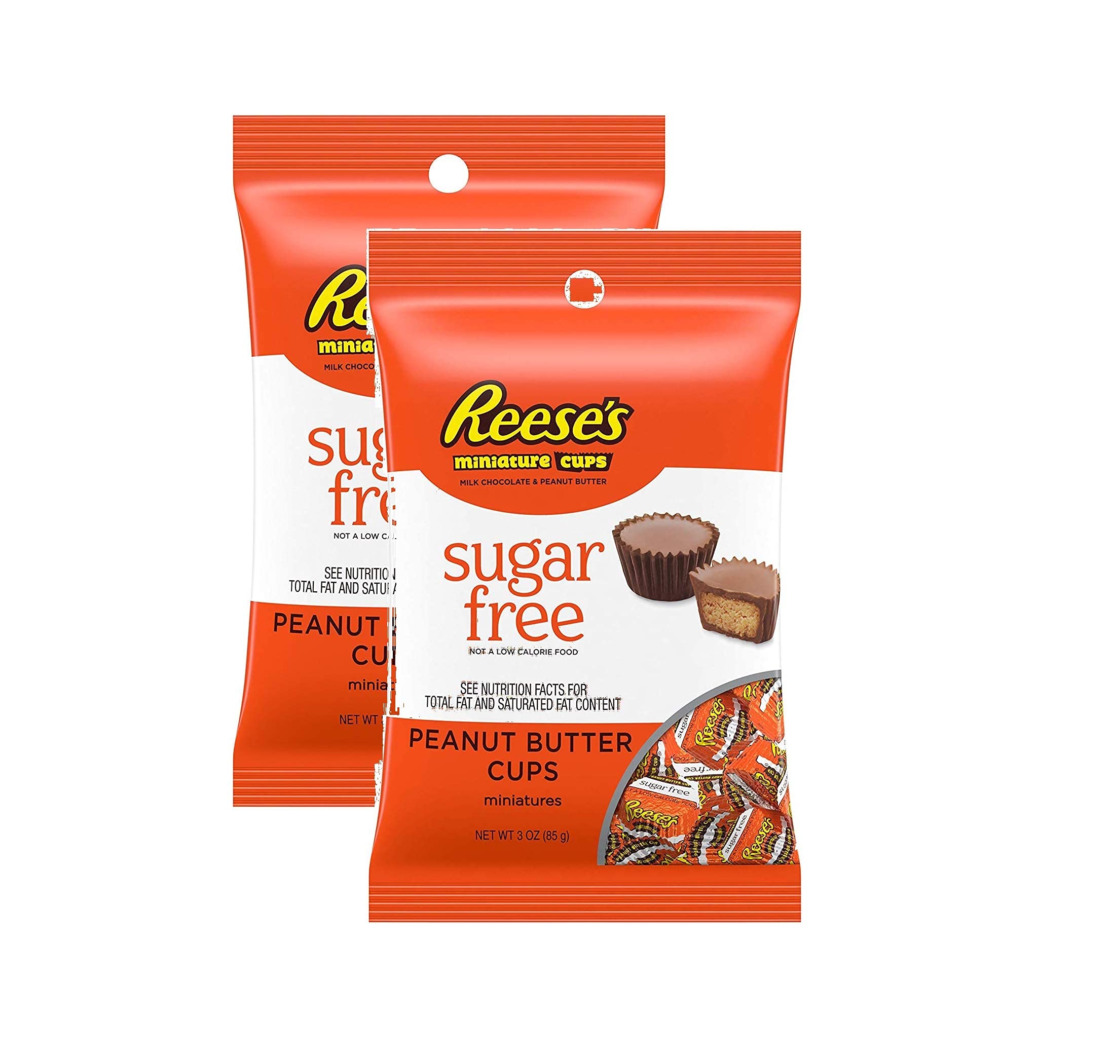 Sugar Free Reese's Miniature Peanut Butter Cups, 3oz - Pack of 2 - 