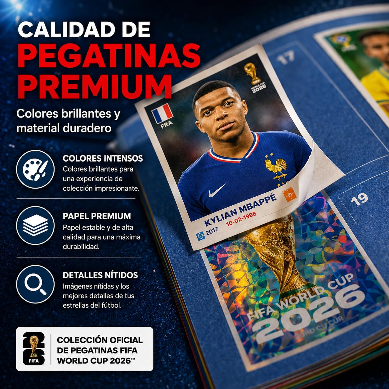 Set de inicio XXL Fan Mundial 2026 – Álbum de cromos coleccionable Panini Original, 1 calendario de partidos extra (álbum de cromos)