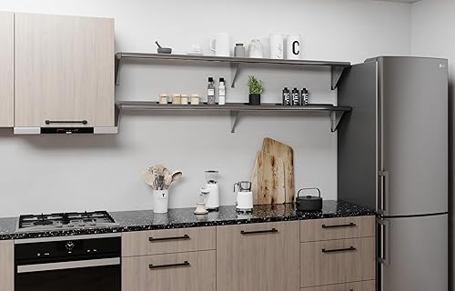 Miniatura 6 de AmGood Estante de pared de acero inoxidable de 72 pulgadas de largo x 10 pulgadas de profundidad  Certificado NSF  Estantería de metal para