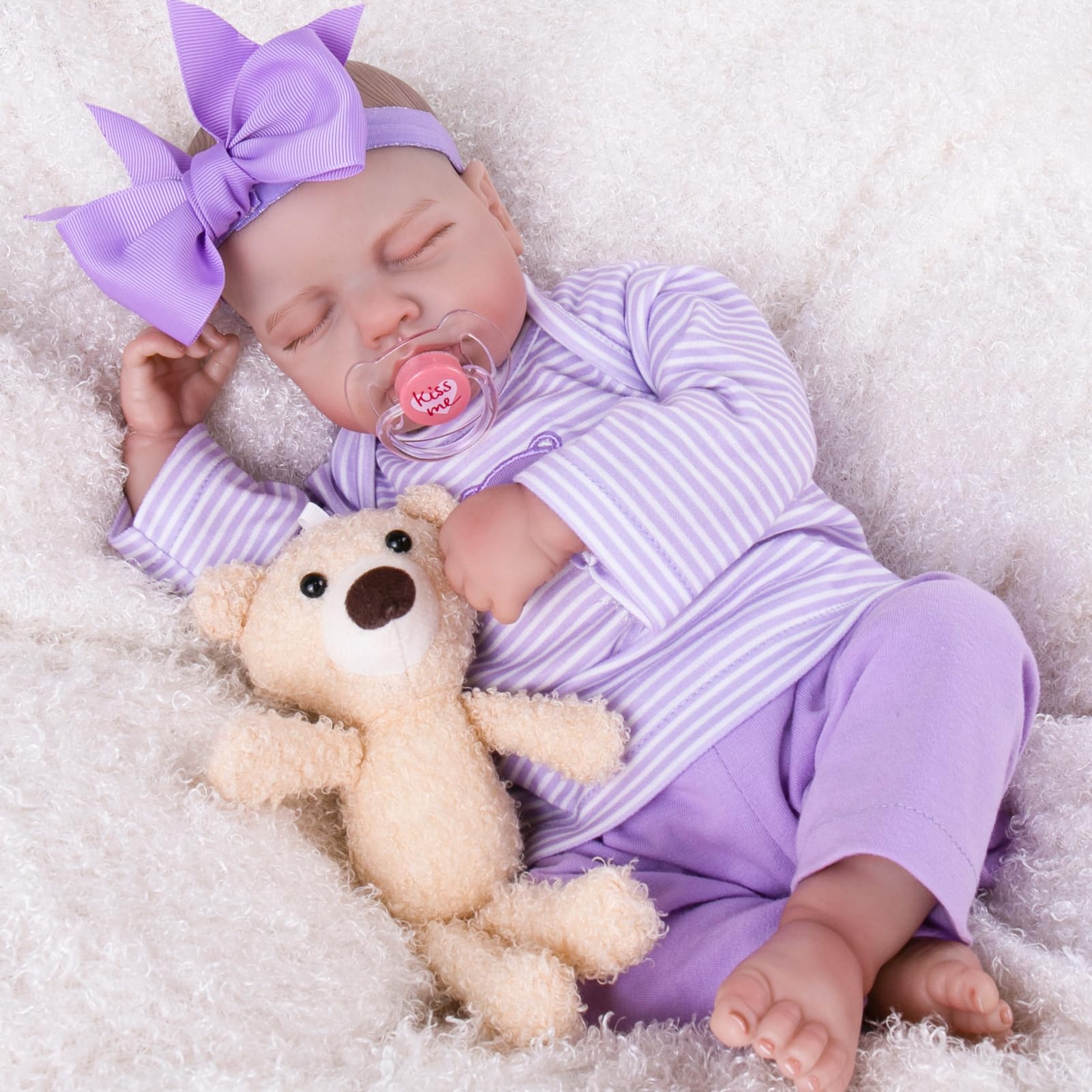 Aori Lifelike Reborn Baby Dolls - Realistic Baby Girl Dolls 20'' Newborn Sleeping Baby Girl with Doll Accessories