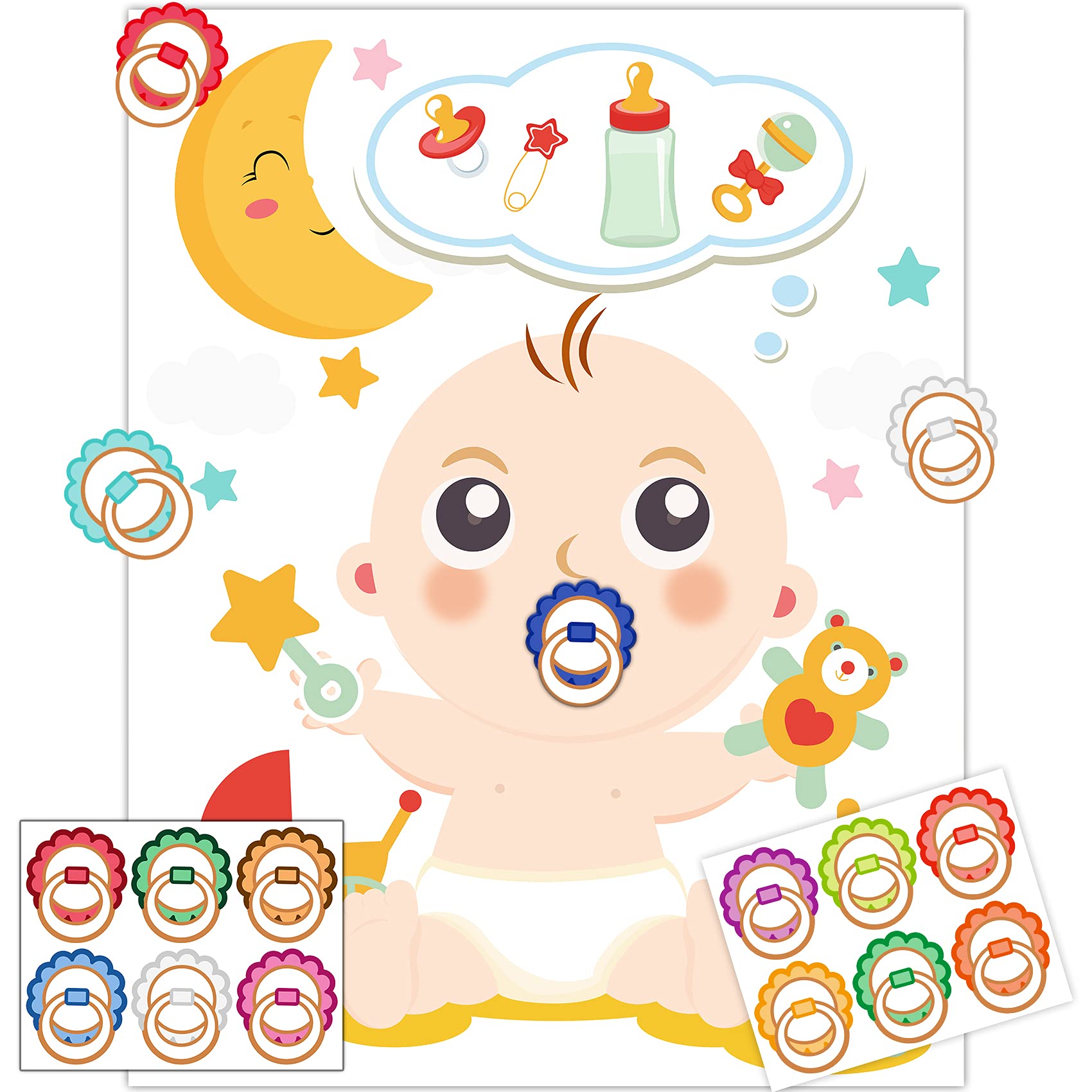 Buy Baby Shower Game Pin The Dummy On The Baby 24 Player Blindfold and