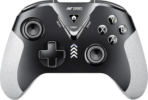 Ant Esports GP365 Pro Wireless Controller with Hall Effect Magnetic Triggers for PC/PS3/Android, 2.4G Connectivity (Black/Grey)