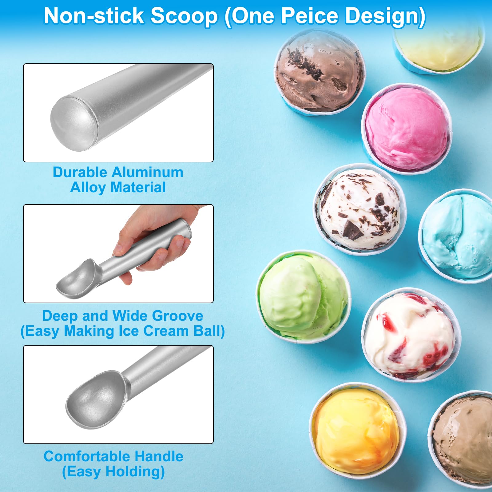 PATIKIL 7 Inches Ice Cream Scoop - Image 3