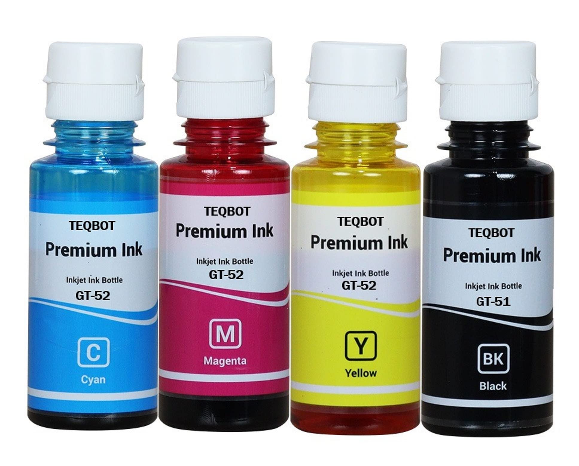 Teqbot Ink for HP GT51 GT52 Compatible for HP Ink Tank 115, 310, 315, 319, 410, 415, 419, 455, 500, 515, 530, 615, GT 5810, GT 5811, GT 5820 (YCM+1PCS Black - Ink Tank GT5810)
