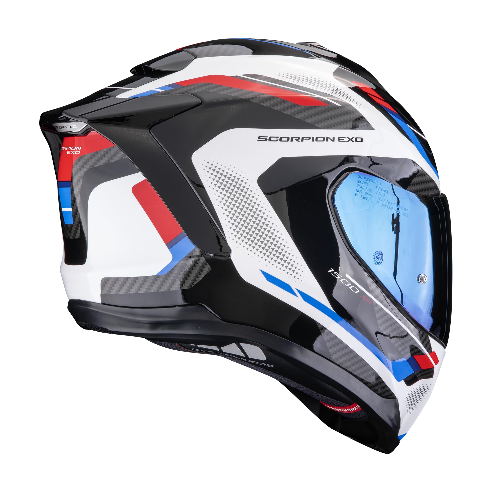 SCORPION EXO-1500 AIR SLEEK Bianco-Rosso-Blu XL