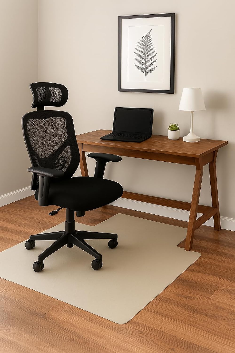 Rhino Mats, Rhino Hide Chair Mat (Lip Option), Office Computer Chair Mat for Hardwood, Tile, Laminate, Concrete and Vinyl Floors, Anti-Slip (Red, 48”x48”-Square)
