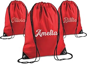 Print Maniacs Personalised Drawstring Bag for Kids Back to School PE Bag, Swim Bag with Name Ideal for Boys, Girls, Toddlers,and Primary School Students Perfect School Bag