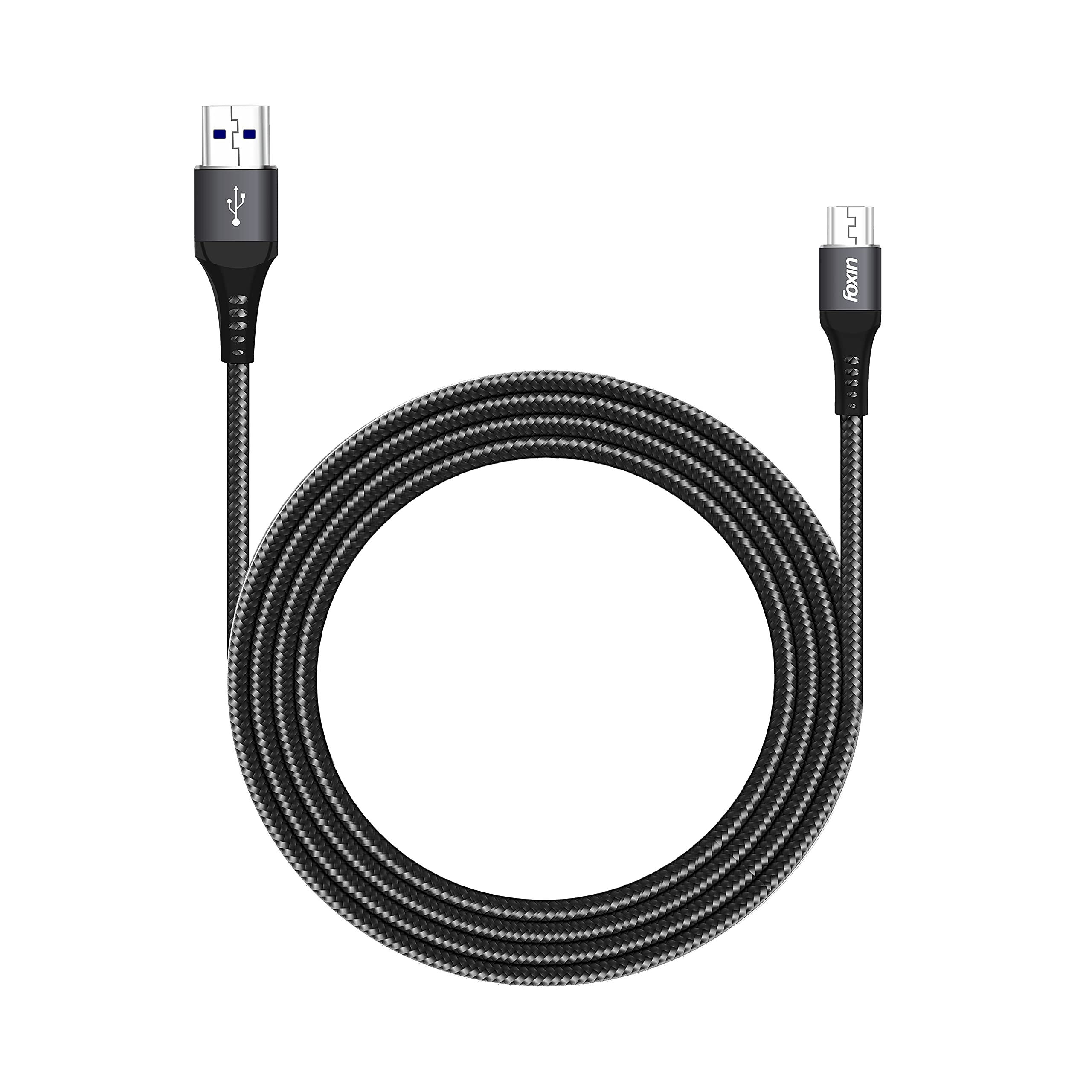 Foxin ME011 Micro USB Round Nylon Braided Tangle Free Cable (Micro USB) (B08T5STN3M) Amazon Price History, Amazon Price Tracker