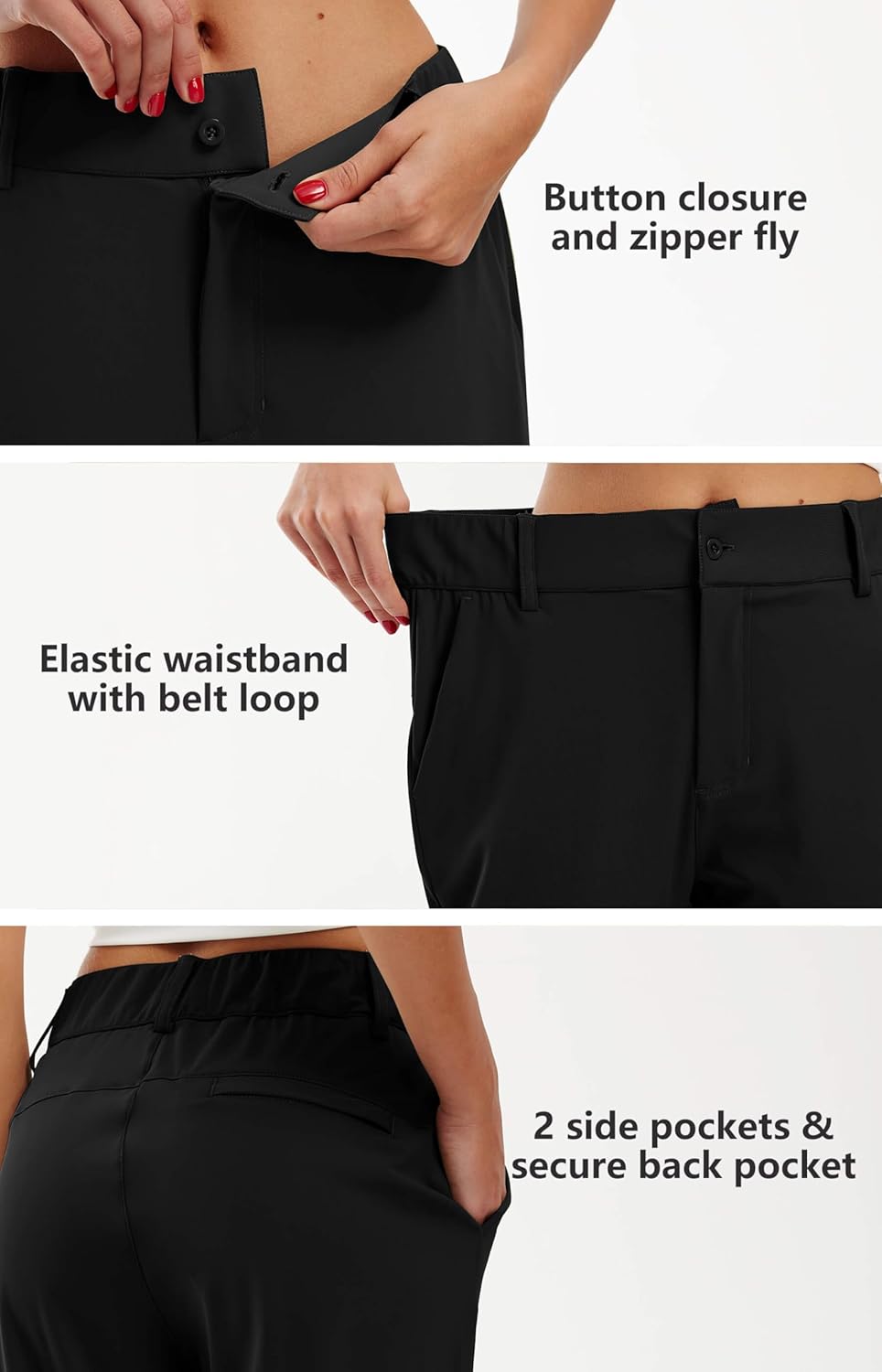 Libin Women's 4-Way Stretch Golf Joggers Pants with Jamaica Ubuy