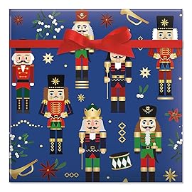 Current Christmas Wrapping Paper Rolls, Nutcracker Premium Holiday Gift Wrap, Jumbo 23-Inch x 32-Foot Roll, 61 Square Feet Total