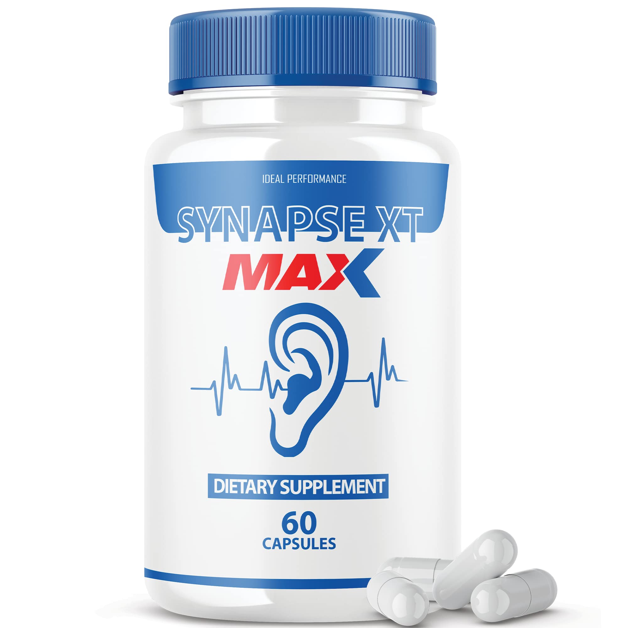 IDEAL PERFORMANCESynapse XT Max Tinnitus Supplement Pro Premium Relief Pills (60 Capsules)
