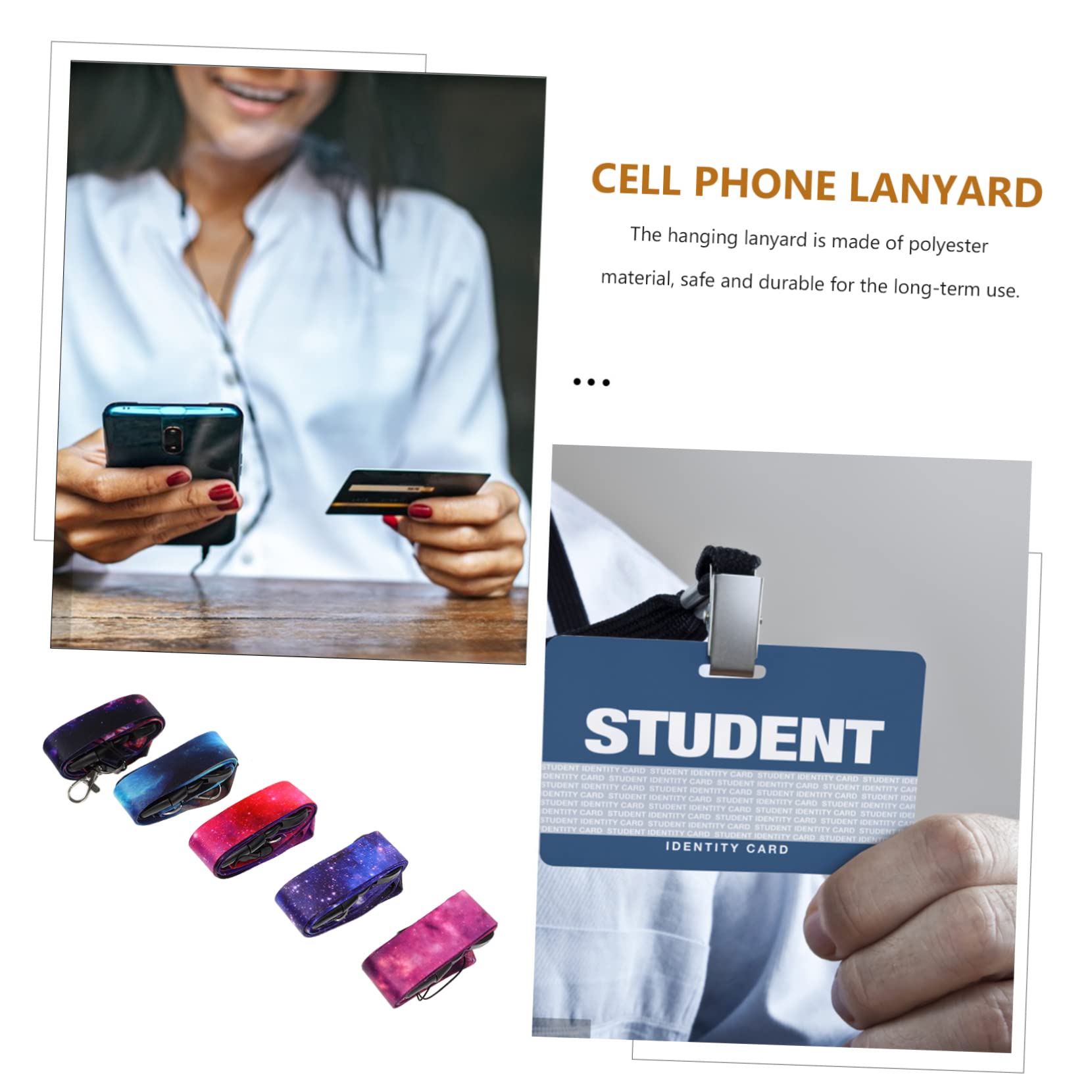 SHINEOFI Handy Umhängeband Set Aus Polyester Robuste Handy Lanyards Mit Schlüsselanhänger Id Karten Und Mehr Für Outdoor Einsatz