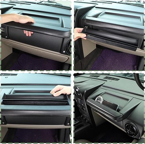 Miniatura 3 de PIUGILH Co-Pilot - Bandeja de almacenamiento para barra de agarre para pasajeros, caja organizadora para Hummer H2 2003-2007, accesorios interiores