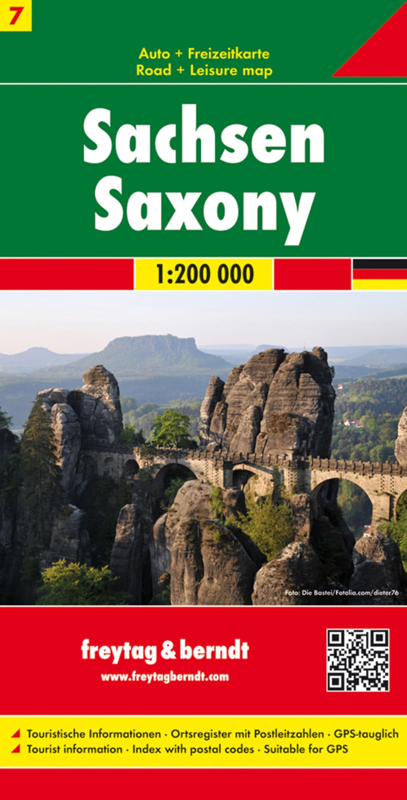 Saxony, Automap 1:200 000: Toeristische wegenkaart 1:200 000