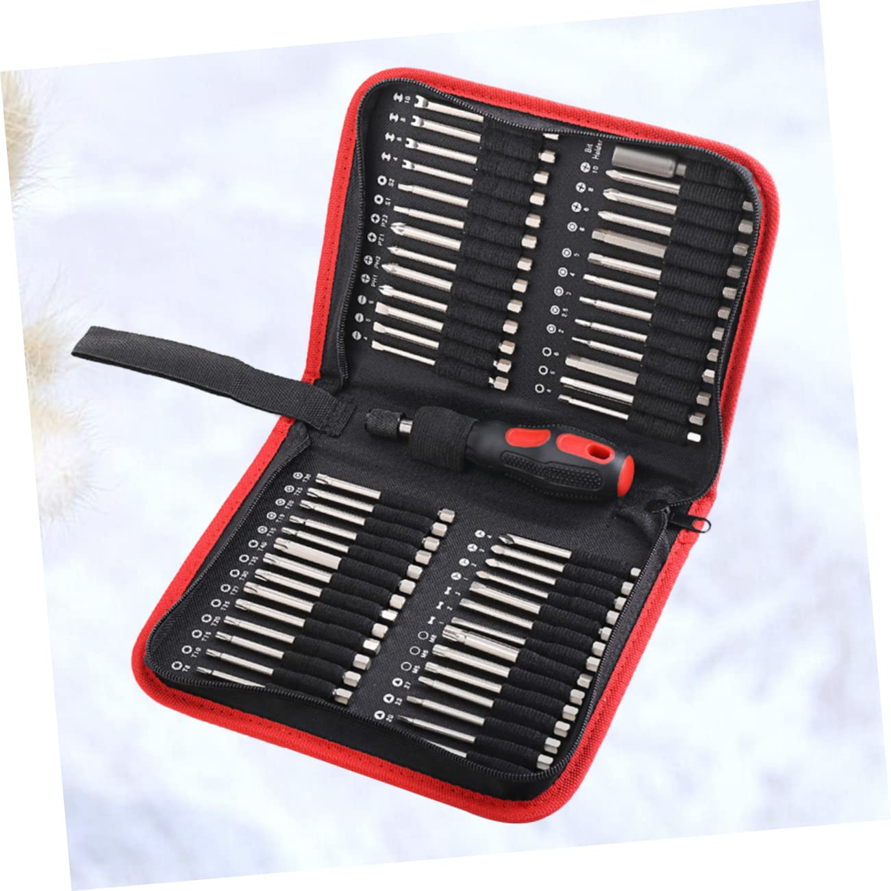 SHINEOFI Set de 55 Pièces D'embouts Électroniques en Métal pour Tournevis Électrique et Pneumatique, Bits Hexagonaux et Formes Croisées, Résistance et Anti-usure pour Usage Domestique