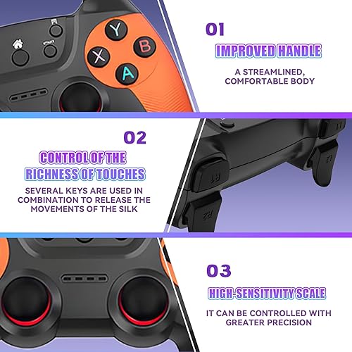 Miniatura 5 de M9 Retro Game Stick, consola de videojuegos retro de 64 GB con 20000 juegos retro incorporados, 15 emuladores, juego de TV retro Plug and Play, con