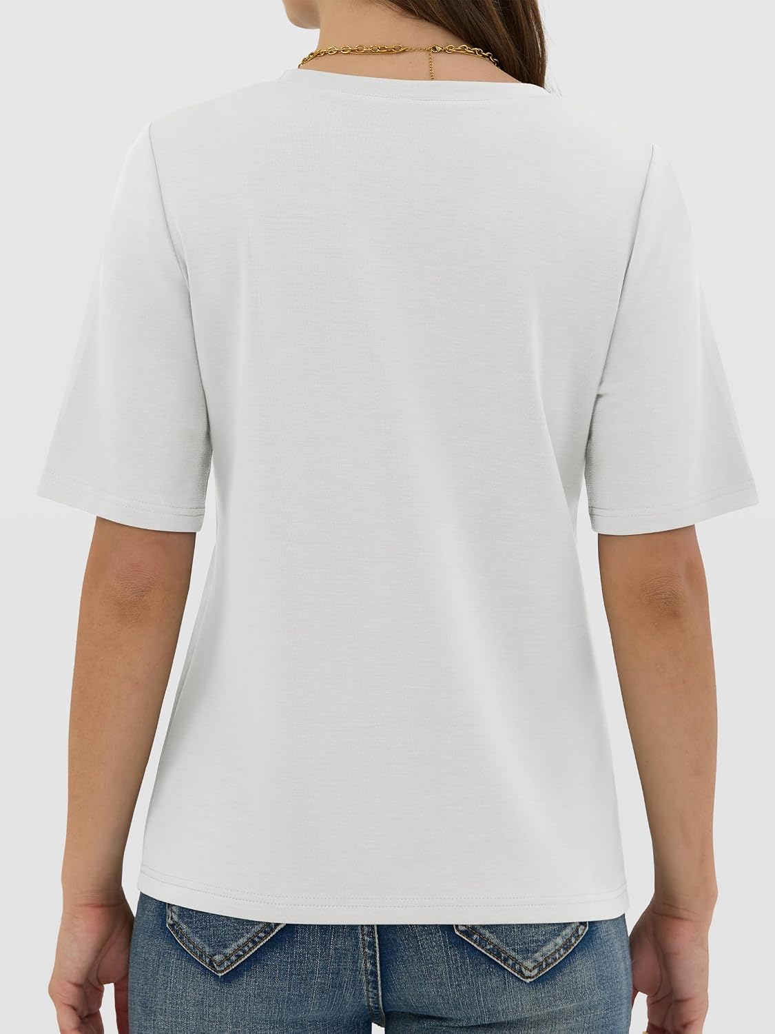 ANRABESS Women’s Half Sleeve T-Shirt Tops | Soft Stretchy Breathable Spacer Basic Tees, Business Casual Work, Travel Vacation Outfits, Summer Fall All-Season Clothing