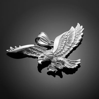 Claddagh Gold 925 Sterling Silver Flying Eagle Pendant
