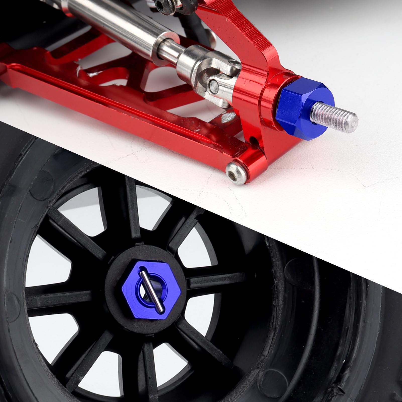 Amazon.com: HobbyPark Aluminum 12mm Hex Wheel Hubs Nuts w/Pins